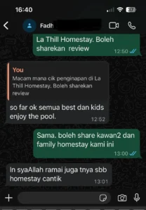 homestay dengan private pool murah